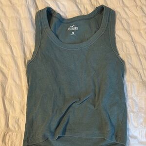 Hollister Women's Teal Tank Top